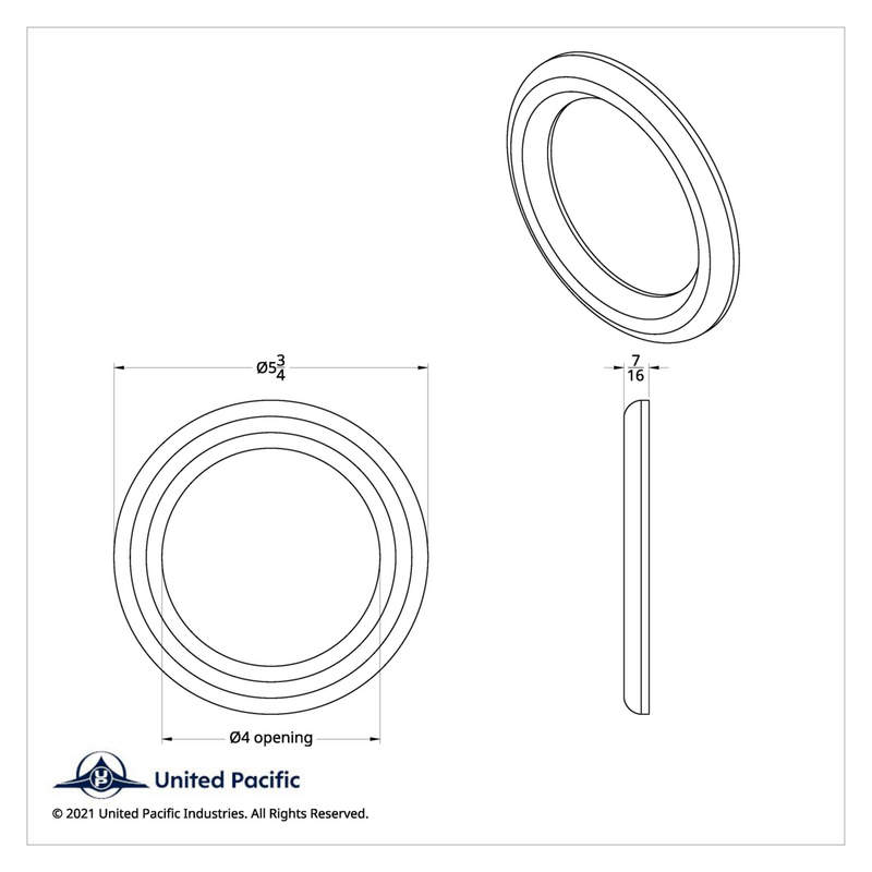 4" Twist-On Light Bezel