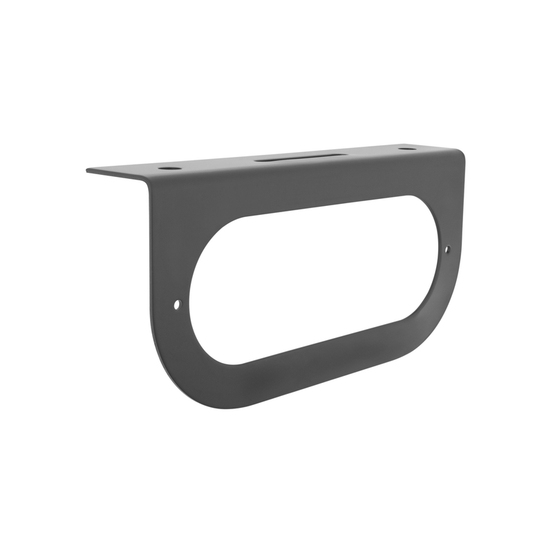 Oval Black Light Bracket With Flange - 1 Hole