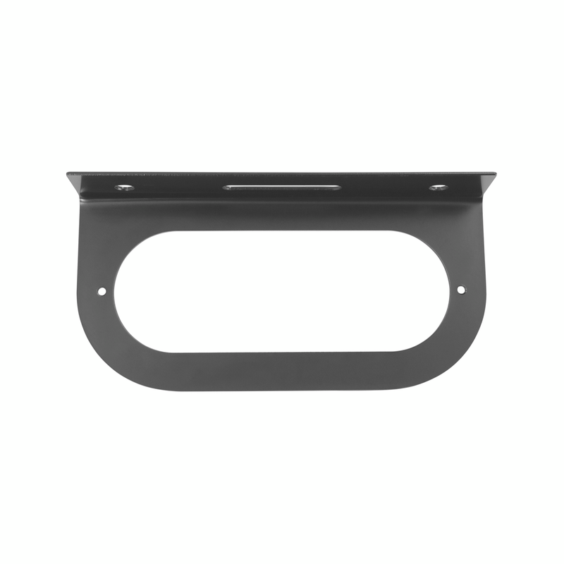 Oval Black Light Bracket With Flange - 1 Hole