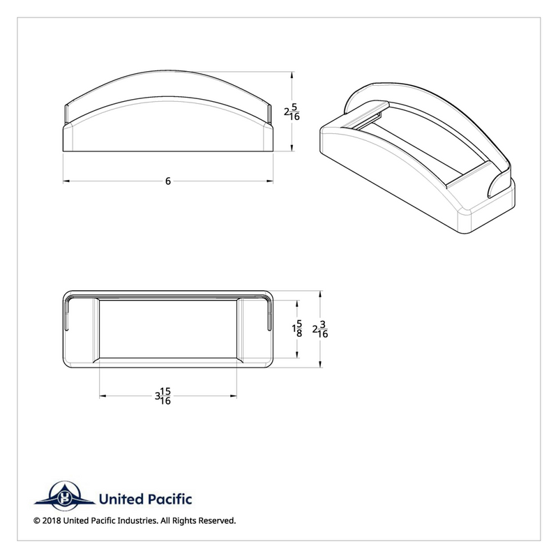Rectangular Light Bezel With Visor