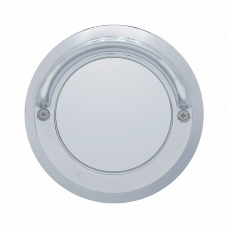 UP-34071 2'' Chrome Plastic Mirror Light Bezel With Visor