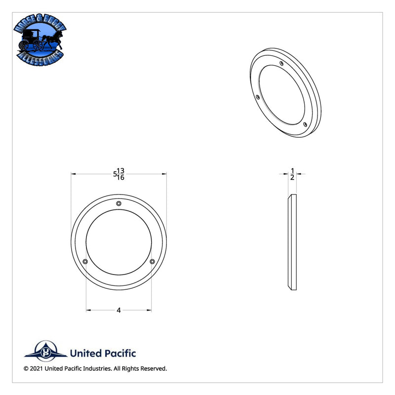 UP-34074 4" Mirror Bezel