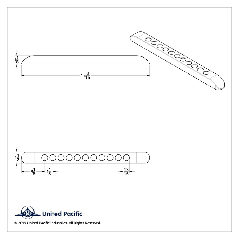 UP-34078B 17" LED Light Bar Bezel Only (Bulk)