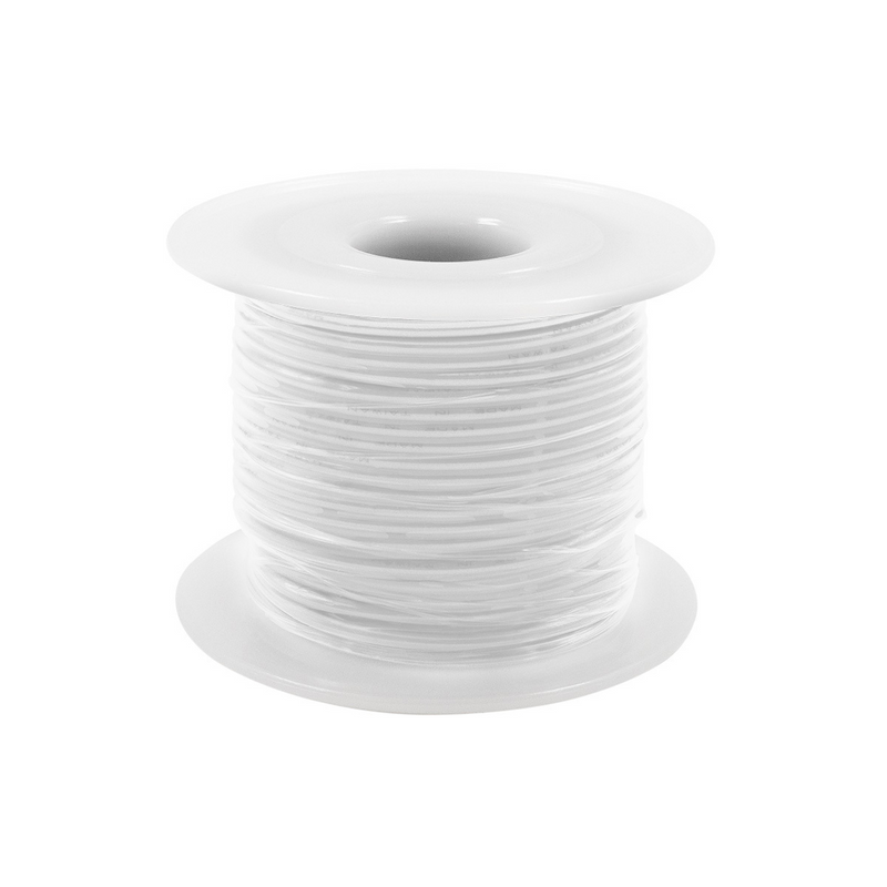 UP-34120 100' Long Primary Wire Roll - White
