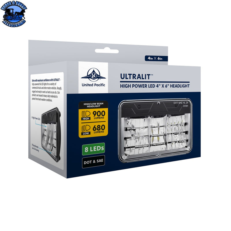 UP-34139 ULTRALIT-8 High Power LED 4" X 6" Headlight