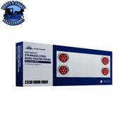 UP-34150 33-3/4" Stainless Rear Center Panel With Four 7 LED 4" Light & Bezel (No LP Holes)- Red LED/Red Lens - CS REAR CENTER PANEL Midnight Blue