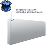 SS Rear Center Panel With 4X Red LED 4" Light & 6X Red LED 2" Light & Bezel (No LP Holes)-Clear Lens -CS REAR CENTER PANEL Gray