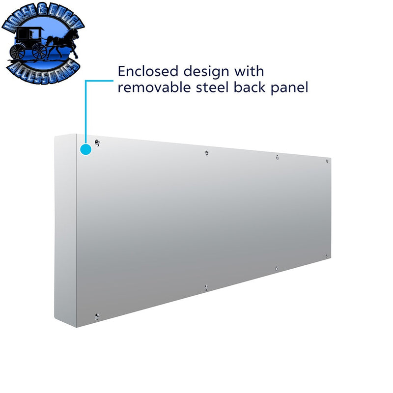 SS Rear Center Panel With 4X Red LED 4" Light & 6X Red LED 2" Light & Bezel (No LP Holes)-Clear Lens -CS REAR CENTER PANEL Gray