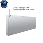 UP-34156 33-3/4" Stainless Rear Center Panel With Four 7 LED 4" Reflector Lights & Visors(No LP Holes)-Red LED/Red Lens REAR CENTER PANEL Gray