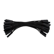 0.180" Female Plug Black Wire Harness With 50 Plugs-6" Lead (Bulk)