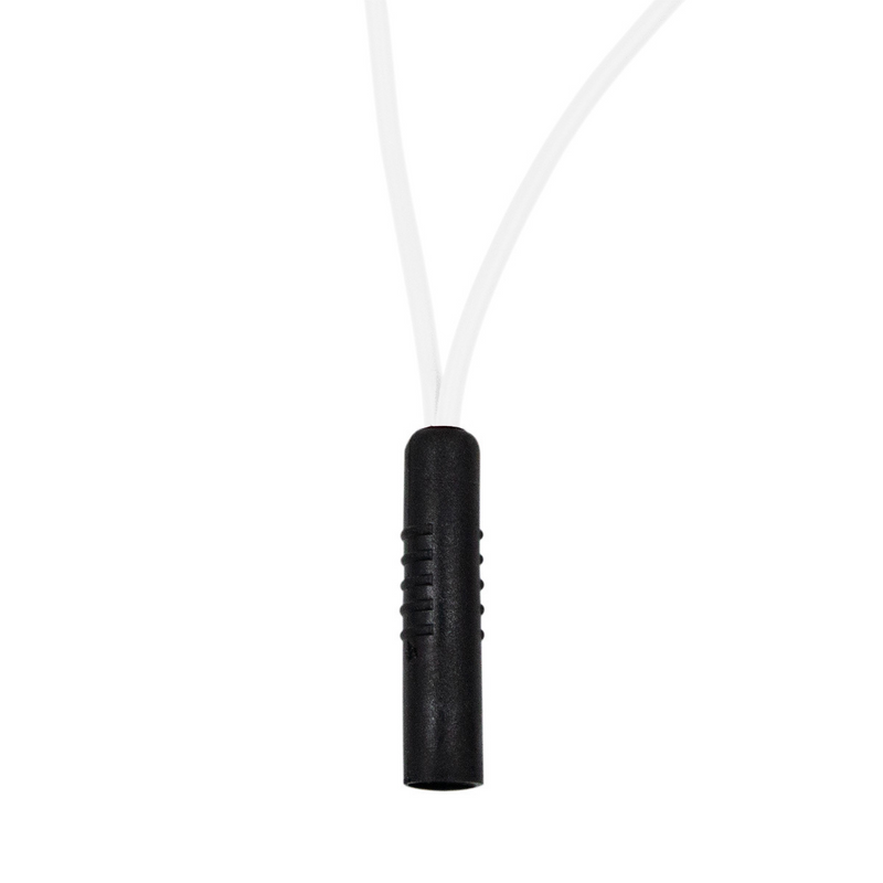 0.180" Female Plug White Wire Harness With 50 Plugs-6" Lead (Bulk)