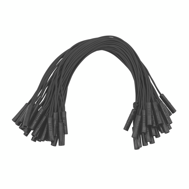 0.180" Female Plug Black Wire Harness With 50 Plugs-12" Lead (Bulk)