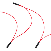 0.180" Female Plug Red Wire Harness With 50 Plugs-12" Lead (Bulk)