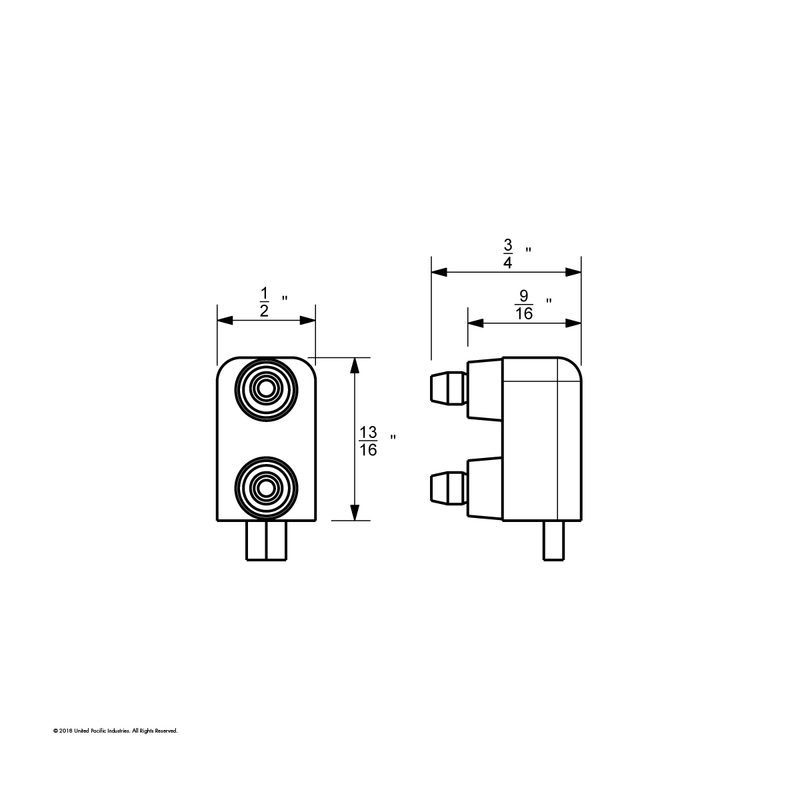 Cable flexible de 2 cables con enchufe de 2 clavijas - Cable de 12" (al por menor)