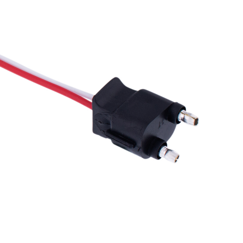 Cable flexible de 2 cables con enchufe recto de 2 clavijas - Cable de 12" (al por menor)