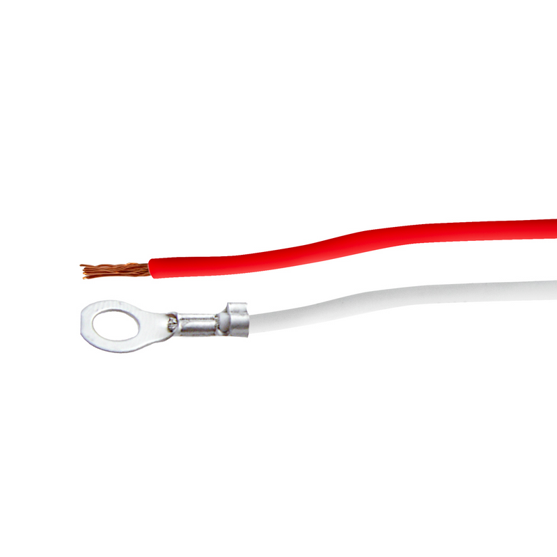 Cable flexible de 2 cables con enchufe recto de 2 clavijas - Cable de 12" (al por menor)