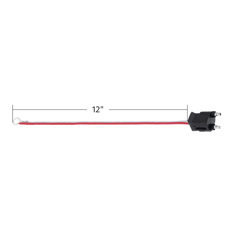 Cable flexible de 2 cables con enchufe recto de 2 clavijas - Cable de 12" (al por menor)