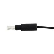 6" Single Lead Wire With .180 Bullet Termination & Stripped End - Black (10 Pcs)