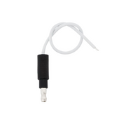 6" Single Lead Wire With .180 Bullet Termination & Stripped End - White (10 Pcs)