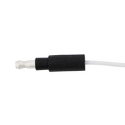 6" Single Lead Wire With .180 Bullet Termination & Stripped End - White (10 Pcs)