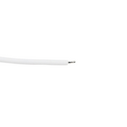 6" Single Lead Wire With .180 Bullet Termination & Stripped End - White (10 Pcs)