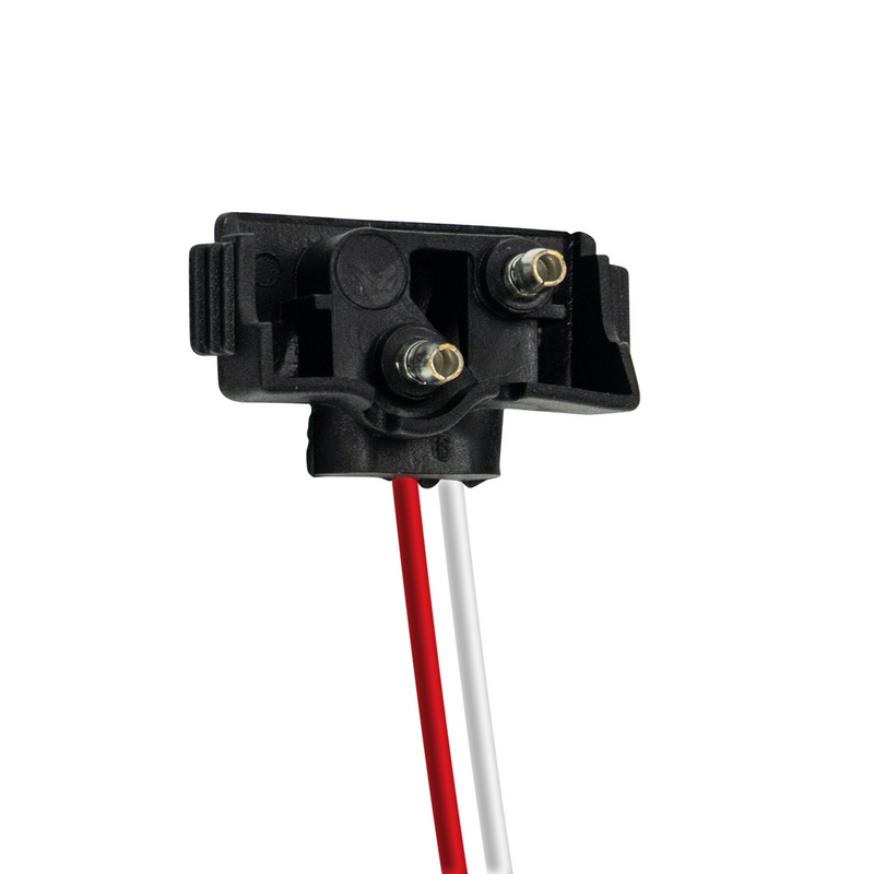 2 Wire Pigtail With 2 Prong Right Angle Plug - 12" Lead (50-Pack)