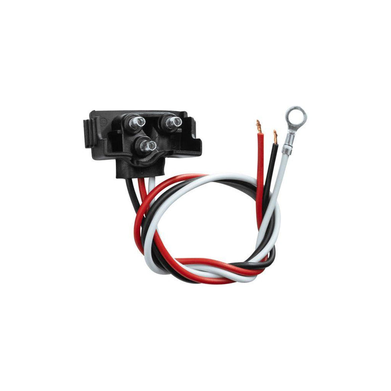 #34216P 3 Wire Pigtail With 3 Prong Right Angle Plug - 12" Lead (Bulk) (1 piece) ELECTRIC PLUG Gray