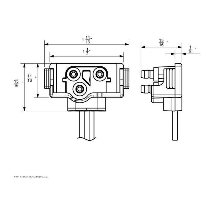 Black #34216p50 3 Wire Pigtail With 3 Prong Right Angle Plug - 12" Lead (Bulk) (50 PIECES) ELECTRIC PLUG