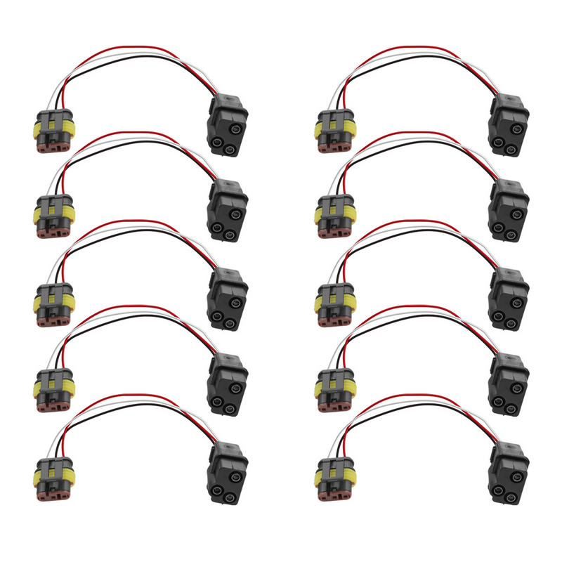 3-Way Molded Female Bullet Plug To 3-Way TE AMP Style 1.5mm Plug adapter (10 Pcs)