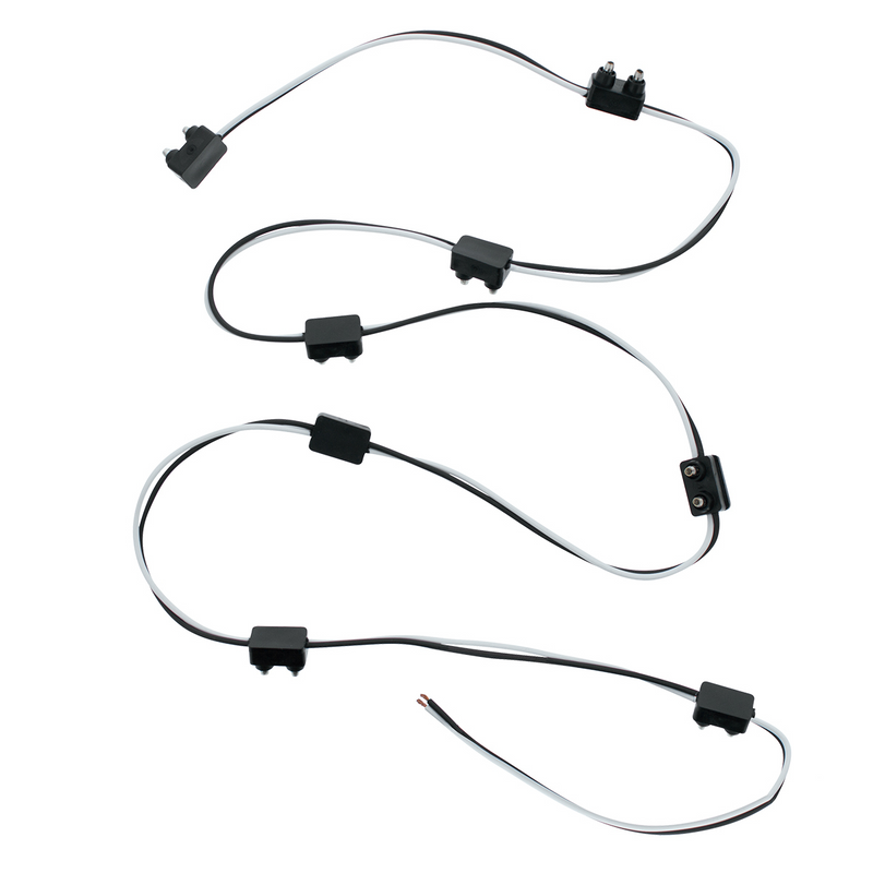 2-Prong Plug Wiring Harness With 6" Lead Between Plugs - 8 Plugs