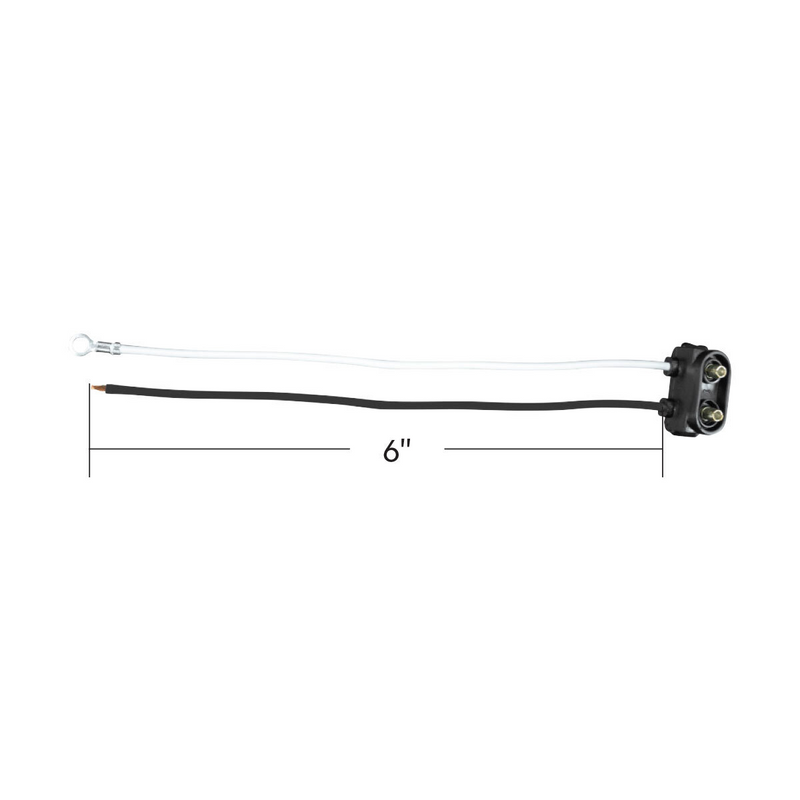 2 Wire Pigtail With 2 Prong Plug-6" Lead (20 Pcs)