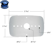 UP-34273 304 Stainless Steel Turn Signal Light Plate For 2008-2017 Freightliner Cascadia Turn Signal Light Plate Light Gray