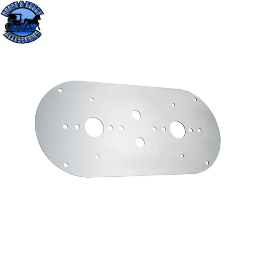 UP-34275 304 Stainless Steel Above Door Dome Light Plate For Kenworth & Peterbilt Trucks Dome Light Plate Light Gray