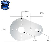 UP-34275 304 Stainless Steel Above Door Dome Light Plate For 1994-2025 Kenworth W900 Dome Light Plate Light Gray