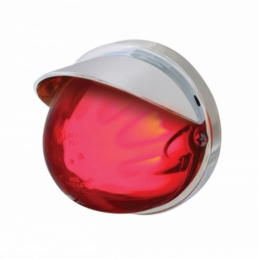 UP-34405 9 LED Dual Function GloLight Watermelon Flush Mount Kit With Visor - Red LED/Red Lens