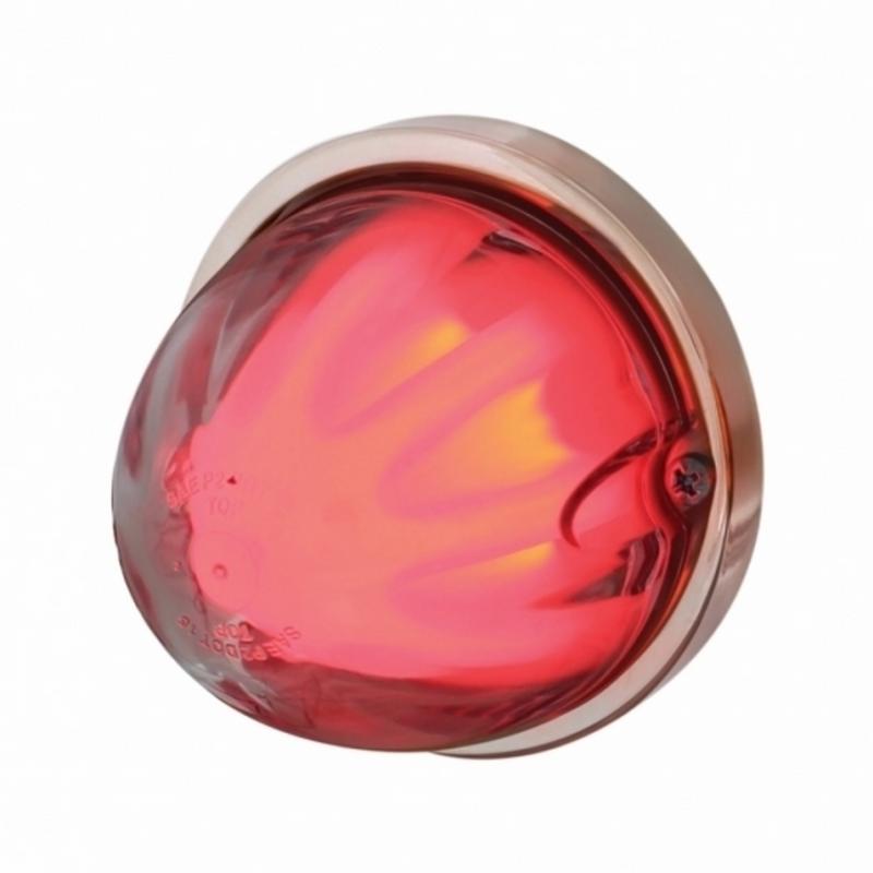 9 LED Dual Function GloLight Watermelon Flush Mount Kit - Red LED/Clear Lens