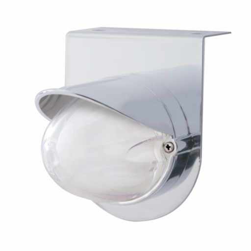 UP-34414 Stainless Light Bracket With 9 LED Dual Function Watermelon GloLight & Visor - Amber LED/Clear Lens