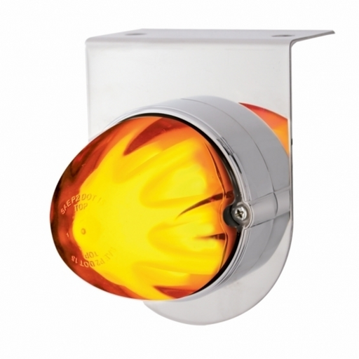 UP-34416 Stainless Light Bracket With 9 LED Dual Function Watermelon GloLight - Amber LED/Amber Lens