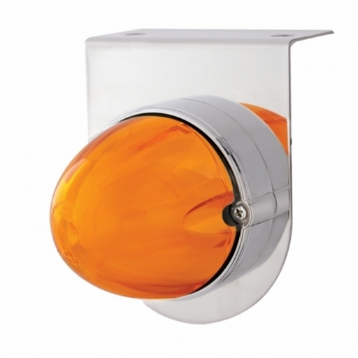 UP-34416 Stainless Light Bracket With 9 LED Dual Function Watermelon GloLight - Amber LED/Amber Lens