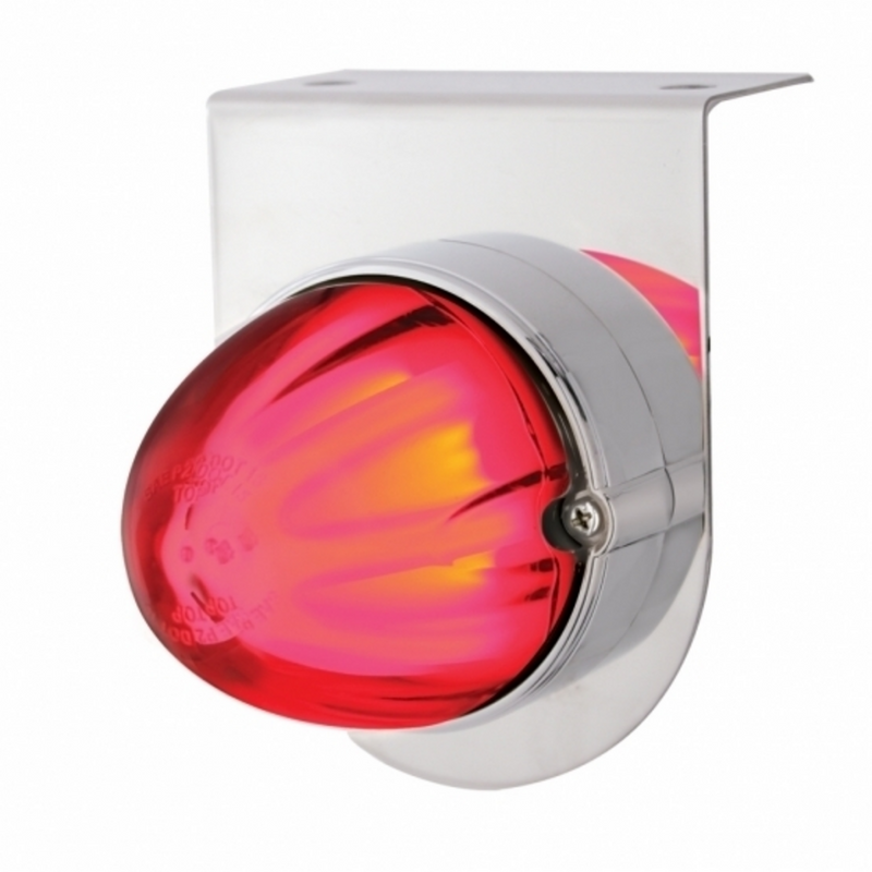 UP-34417 Stainless Light Bracket With 9 LED Dual Function Watermelon GloLight - Red LED/Red Lens
