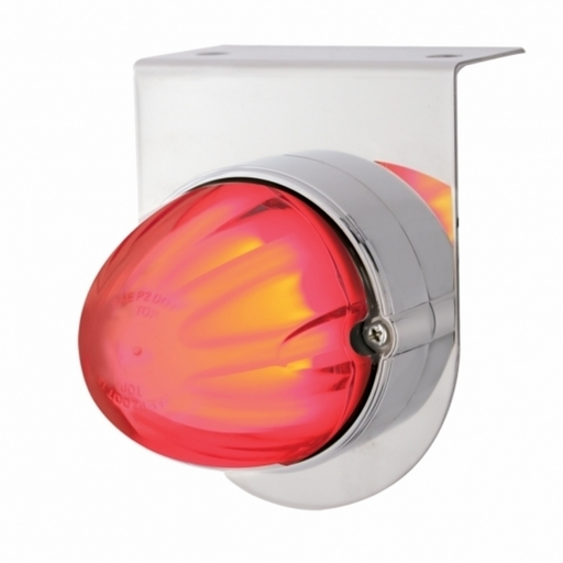 UP-34419 Stainless Light Bracket With 9 LED Dual Function Watermelon GloLight - Red LED/Clear Lens