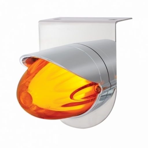 UP-34446 SS Bracket With 9 LED Dual Function GloLight Watermelon Grakon 1000 Light & Visor -Amber LED & Lens