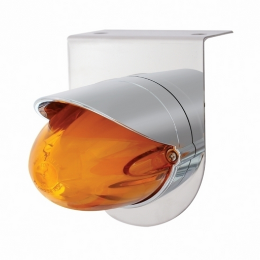 UP-34446 SS Bracket With 9 LED Dual Function GloLight Watermelon Grakon 1000 Light & Visor -Amber LED & Lens