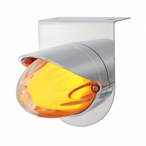 UP-34447 SS Bracket With 9 LED Dual Function GloLight Watermelon Grakon 1000 Light & Visor -Amber LED/ Clear Lens
