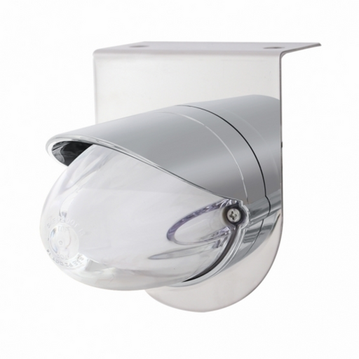 UP-34447 SS Bracket With 9 LED Dual Function GloLight Watermelon Grakon 1000 Light & Visor -Amber LED/ Clear Lens