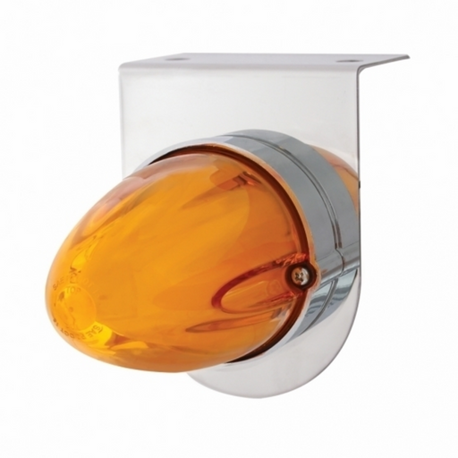 UP-34448 SS Bracket With 9 LED Dual Function Watermelon GloLight -Amber LED/Amber Lens