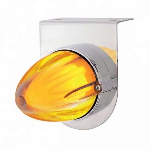 UP-34449 SS Bracket With 9 LED Dual Function Watermelon GloLight -Amber LED/Clear Lens
