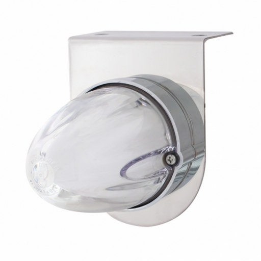 UP-34449 SS Bracket With 9 LED Dual Function Watermelon GloLight -Amber LED/Clear Lens