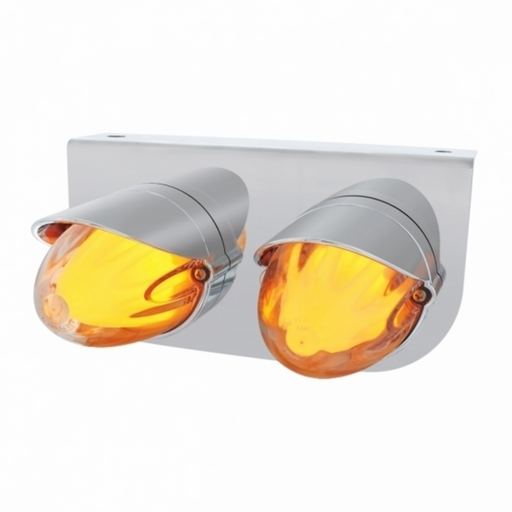 UP-34451 SS Bracket With Two 9 LED Dual Function GloLight Watermelon Grakon 1000 Lights & Visors -Clear Lens