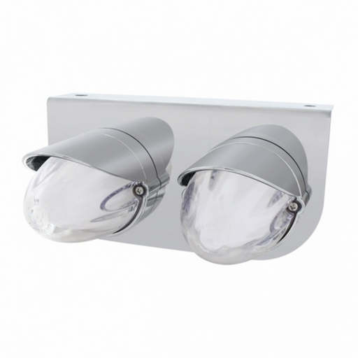 UP-34451 SS Bracket With Two 9 LED Dual Function GloLight Watermelon Grakon 1000 Lights & Visors -Clear Lens